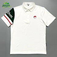 GOLF新款高爾夫短袖T恤男速干透氣球衣情侶服裝男修身上衣彈力polo衫 白色(男款) L