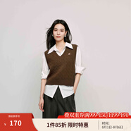 茵曼（INMAN）針織馬甲女老錢(qián)風(fēng)V領(lǐng)薄2025秋冬女裝新款學(xué)院風(fēng)內(nèi)搭毛衣上 淺咖色 S
