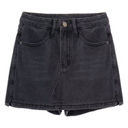 墜落公主復古辣妹A字牛仔半身裙女夏季高腰顯瘦顯腿長(cháng)短裙裙褲女 黑色 2XL