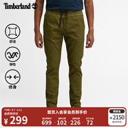 添柏嵐（Timberland）官方男裝長褲春季戶外休閑卡其褲彈性修身|A2A49 A2A49302/深橄欖綠 31