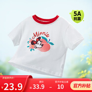 迪士尼寶寶（Disney Baby）童裝男女兒童夏季卡通短袖T恤時尚休閑透氣短袖夏季新款五月專享 ZD2DS038本白 100