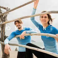 Nu-June【明星同款】PADI潛水服防曬長袖泳衣浮潛男女水母衣游泳情侶泳衣 海派男三件套 2XL