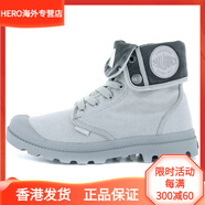 帕拉丁（PALLADIUM） Baggy 高幫戶外靴 淺灰色 42
