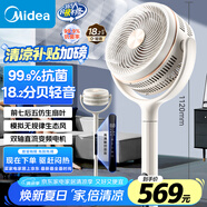 美的（Midea）【輕羽靜謐】空氣循環(huán)扇四季凈化扇家用落地扇直流變頻電風(fēng)扇大風(fēng)力臺(tái)扇空調(diào)伴侶手機(jī)遙控GDH24HG