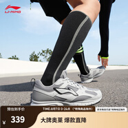 李寧（LI-NING）R037休閑慢跑鞋男鞋夏季透氣柔軟輕便基礎(chǔ)跑鞋運動鞋子 磚灰色/瓦礫灰-2 39