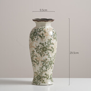 美式鄉村復古田園風(fēng)陶瓷花瓶擺件水培插花客廳餐桌裝飾花器高級感 暗香梅花-25A