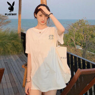 花花公子（PLAYBOY）白色純棉短袖T恤大碼女裝2025早春新款夏季甜辣小眾設(shè)計感上衣服 純棉短袖【小女孩】 2XL 156-175斤
