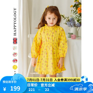 happyology英國女童碎花連衣裙有機棉長袖裙子英倫兒童女寶連身裙 梅費爾花園 110 (112cm)
