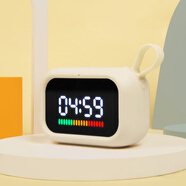 BOBY 波比熊波比熊智能鬧鐘多功能AI語(yǔ)音對話(huà)控制時(shí)間管理器充電學(xué)生卡通鬧鈴 米色