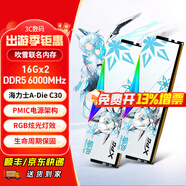 華碩吹雪聯(lián)名內(nèi)存 32GB(16GX2)套裝 DDR5 6400 臺式機(jī)內(nèi)存條 海力士A-die顆粒 吹雪6000 16G*2