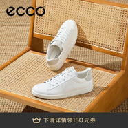 愛步（ECCO）板鞋男 經(jīng)典百搭牛皮輕奢休閑鞋 街頭521304 白色/砂礫灰42