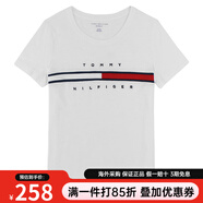 Tommy Hilfiger湯米女裝 歐美經(jīng)典款女士圓領(lǐng)短袖T恤七夕情人節 100 白 M