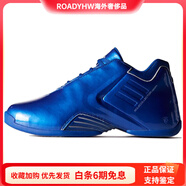 阿迪達斯 （adidas）Tmac3圓頭系帶革防滑低幫籃球鞋男款藍白 41(1/3)