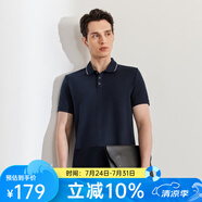 G2000【多色可選】男POLO衫夏休閑短袖涼感透氣男裝簡約通勤商務(wù) 經(jīng)典款-靛藍 S/165