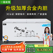 北極川冰柜商用智能溫控臥式大容量冷柜家用冷藏冷凍展示柜冰箱保鮮柜雪糕柜 【長1.45米雙門】升級合金內(nèi)膽|智能白單溫
