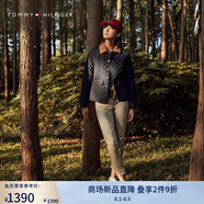 TOMMY HILFIGER【輕彈感】25女裝四季款條紋腰帶彈力直筒修身九分褲休閑褲 【九分】深米色AEG （腰帶隨機(jī)） 32