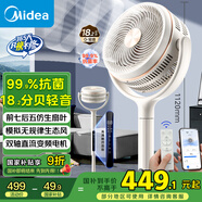 美的（Midea）【輕羽靜謐】空氣循環(huán)扇四季凈化扇家用落地扇直流變頻電風(fēng)扇大風(fēng)力臺扇空調伴侶手機遙控GDH24HG