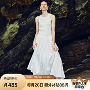 edition連衣裙女新款拼接無(wú)袖收腰背心氣質(zhì)公主裙 本白色 S