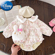迪士尼（Disney）冬季女寶寶小兔子耳朵絎棉哈衣嬰兒姐妹裝連衣裙外出包屁衣 哈衣(加絨不含包包和帽子) 59