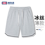 GENIOLAMODE敖瑞鵬代言短褲男冰絲薄款寬松運動(dòng)休閑五分褲百搭舒適系帶男褲