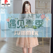 初徑甜美穿搭小仙女初戀裙夏季小個子洋氣時尚減齡粉色連衣裙子 粉紅色 S 建議95以下