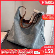 viney包包女包大容量帆布包單肩包水桶包生日禮物送女友老婆 【淺藍(lán)色】實(shí)用高端通勤托特包 小眾高級(jí)感品牌時(shí)尚百搭休閑手提包