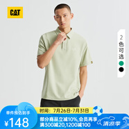 CAT卡特短袖polo衫男士經(jīng)典華夫格面料舒適百搭短袖polo領(lǐng)t 蒼青 M