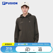 FILA FUSION斐樂潮牌情侶款針織連帽上衣2025秋休閑寬松外套
