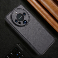 華為（HUAWEI）【品質(zhì)原裝】牛皮適用mate60新款保護套mt60鏡頭全包防摔mete40薄 【黑色】真皮&全包防摔 華為_(kāi)Mate_60