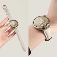 優(yōu)思頓適用華為gt5新款表帶watchgt4智能手表gt5pro表帶女款腕表gt3pro女士腕帶gt2真皮秋冬gt4手表帶 【米白色】金色扣-真皮表帶-不掉皮 適用于華為GT4(表盤41mm）