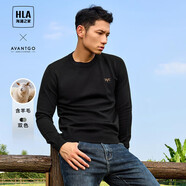 HLA海瀾之家【品牌專供】長(zhǎng)袖針織衫男輕商務(wù)經(jīng)典保暖毛衣男春秋