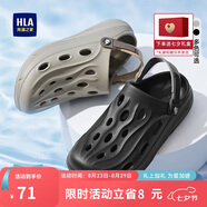 海瀾之家HLA涼鞋男士戶(hù)外洞洞鞋沙灘拖鞋【七夕情人節】 黑色38/39(雙碼)