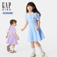 GAP【大小童同款】女童2025夏季新款polo短袖連衣裙兒童裝766476