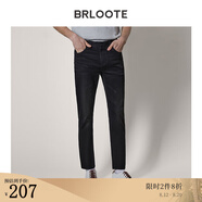 巴魯特（Brloote）牛仔褲男春季棉質(zhì)休閑褲微彈修身褲子 黑色 185/96A