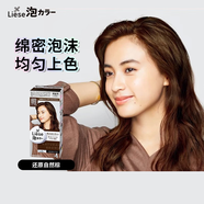 花王 （KAO）泡沫染發(fā)劑進(jìn)口日系彩染黑發(fā)用植物泡泡染發(fā)不傷發(fā)男女家用染發(fā)膏 【黑茶色】還原自然棕