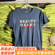 班尼路（Baleno）夏季新品男裝青年時尚百搭純圓領(lǐng)短袖印花T恤衫88902210官方旗艦 88902235 B31 皇冠藍 S