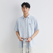 倉石一樹(shù) KAZUKI KURAISHI短袖襯衫男士夏季新款重磅半袖襯衣寬松休閑開(kāi)衫外套上衣翻領(lǐng)T恤 淺藍色 3XL 【建議170-190斤】