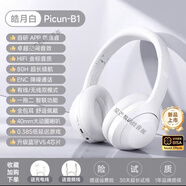 品存（picun）Queen藍(lán)牙耳機(jī)頭戴無線降噪耳麥 皓月白 APP防漏音版BISA空間