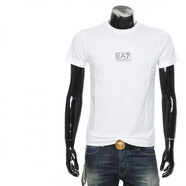 阿瑪尼（Emporio Armani）EA7 叁仟良品  男士短袖圓領(lǐng)T恤 白色 1100 XL