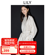 LILY氣球裙2025春法式垂感氣質(zhì)插肩燈籠袖腰帶長袖蓬蓬裙連衣裙女 703米色 L