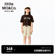 little MO&Co.兩件套裝 little moco童裝25夏裝新款女童短袖T恤休閑短褲親子裝