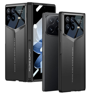Nexuiz適用小米mixfold4手機殼新款帶支架全包防摔超薄中軸鉸鏈保護套折 GK磁吸轉軸刀鋒黑色 小米 MIX FLD 3