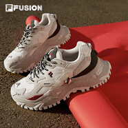 FILA FUSION斐樂女鞋BIANCO老爹鞋季新款硬糖鞋休閑鞋厚底運動鞋女 微白/甲蟲綠-RD 36