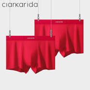 Clarkarida本命年蛇年大紅色男士內(nèi)褲男紅色大碼褲衩結(jié)婚男生四角平角紅內(nèi)褲 莫代爾大紅【2條裝】 XL (120-140斤)