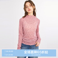 樂町甜美風(fēng)波點(diǎn)百搭針織衫小半高堆堆領(lǐng)針織衫打底衫 彩色波點(diǎn)（現(xiàn)貨） M