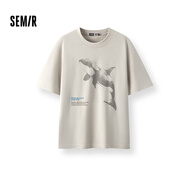 森馬（Semir）純棉短袖t恤男中國國家地理系列虎鯨印花上衣109325100132