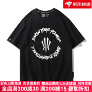 尚然樂（SHANGRANLE）歐文短袖T恤男中國行籃球服運(yùn)動衣服投籃服夏季棉青少 短袖黑色1 M 120c
