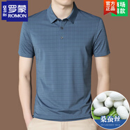 羅蒙冰絲Polo衫男士短袖T恤商務(wù)休閑潮父親節 BY603款-湖蘭 M 170/50【適合體重120-135斤】
