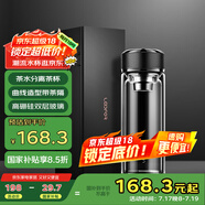 雷德夫（LEIDFOR）G22 雙層玻璃杯男士 新款茶水分離茶杯水杯禮物 曜石黑 500ml
