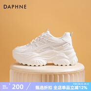 達(dá)芙妮老爹鞋女2025新款夏季女鞋薄款網(wǎng)面透氣厚底小白鞋百搭休閑運(yùn)動(dòng)鞋 白色【四季網(wǎng)面款】 36